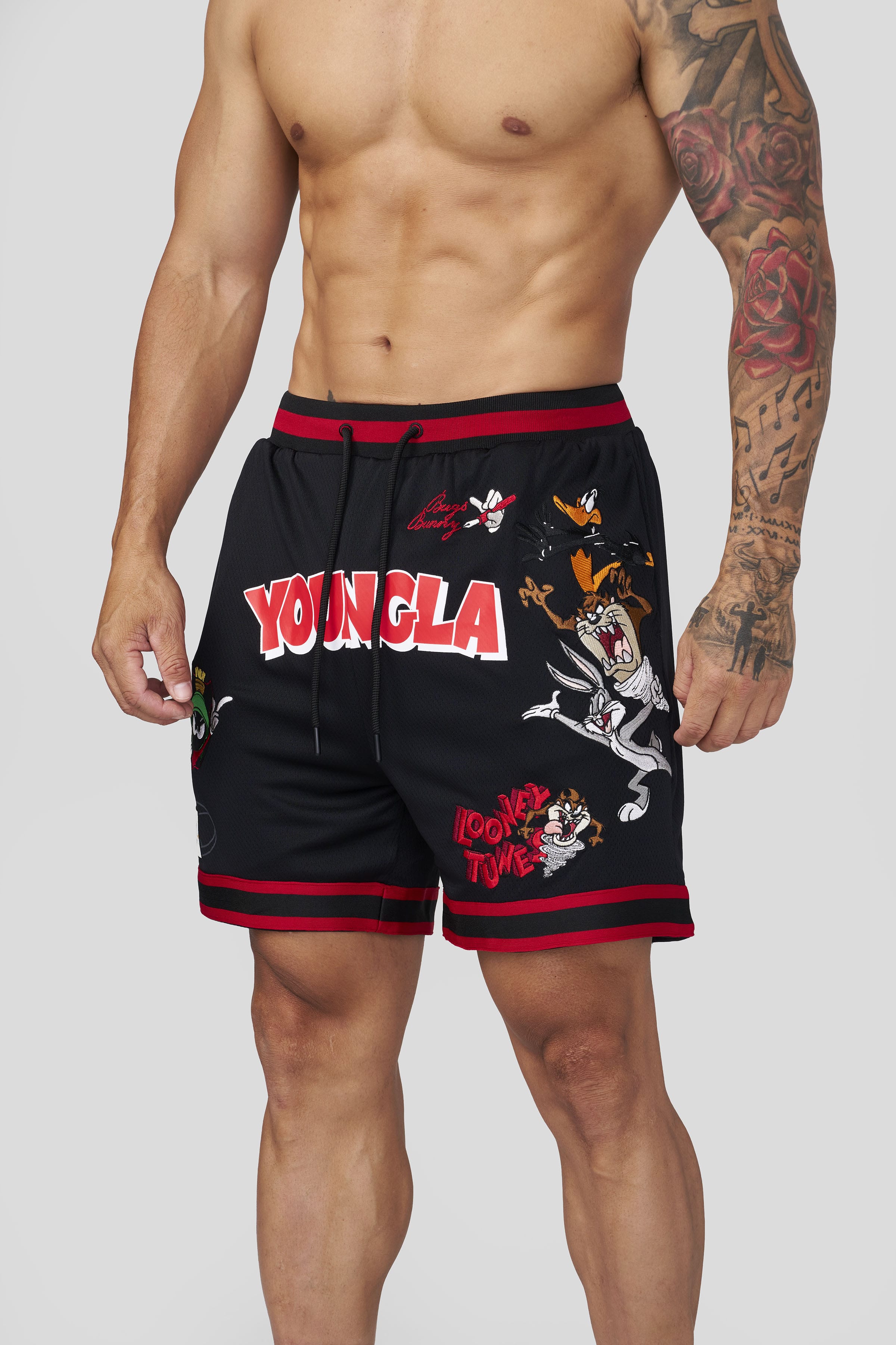 1071 - Looney Tunes Embroidered Patch Shorts