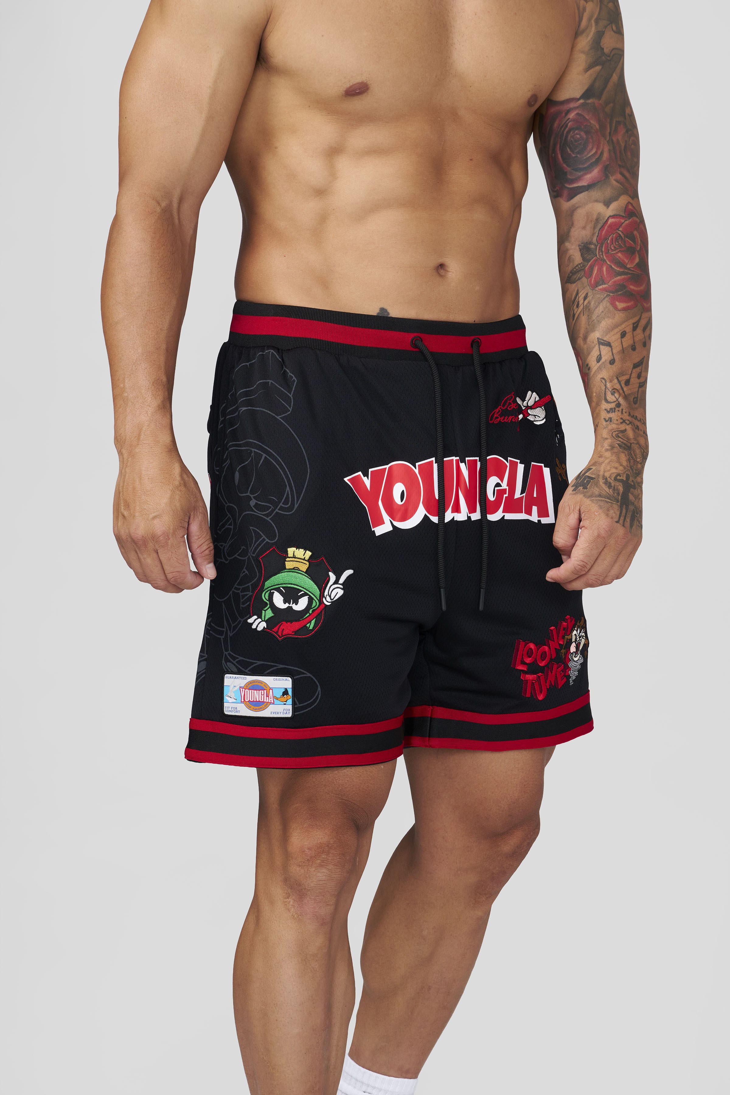 1071 - Looney Tunes Embroidered Patch Shorts