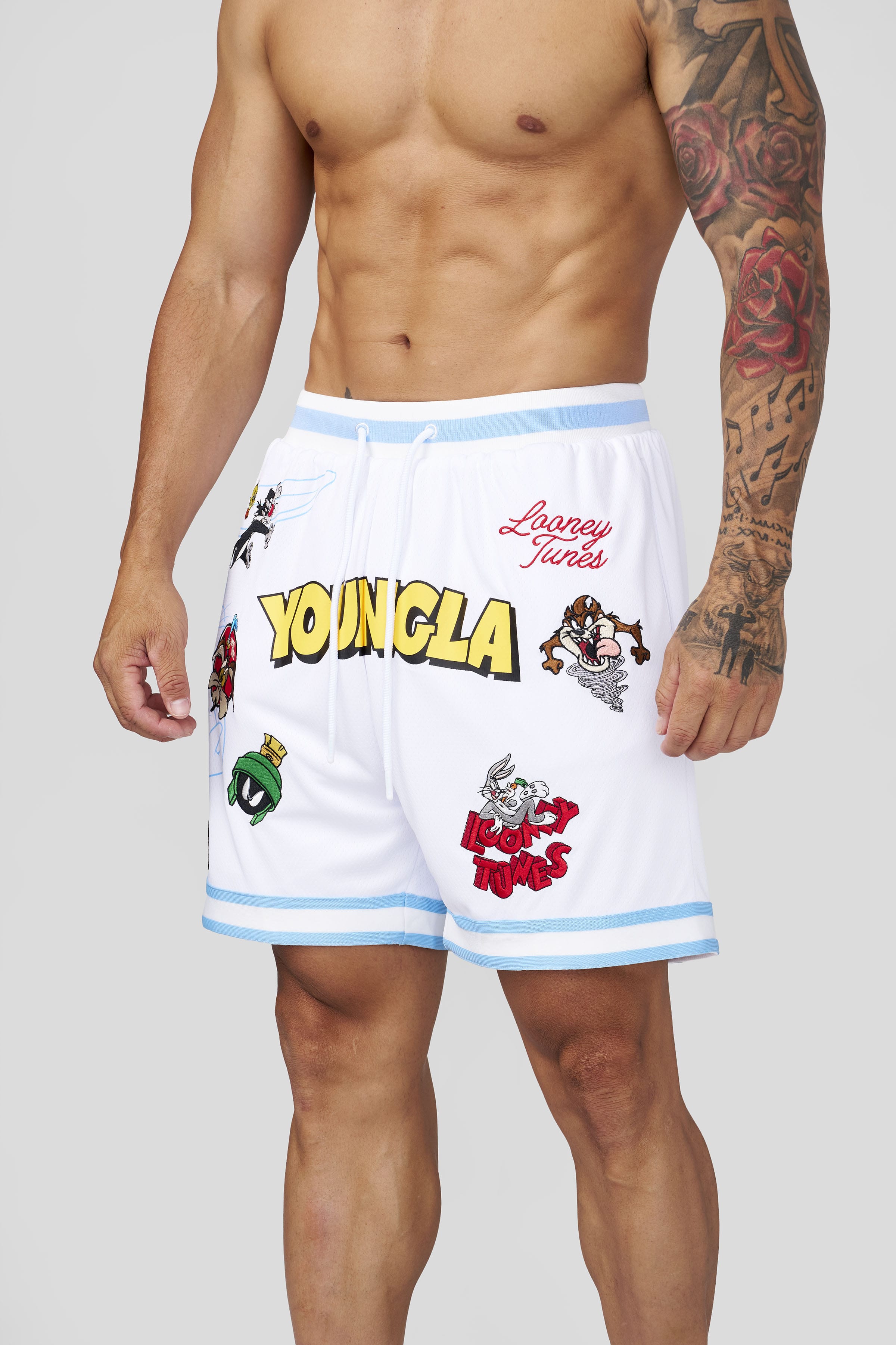 1071 - Looney Tunes Embroidered Patch Shorts