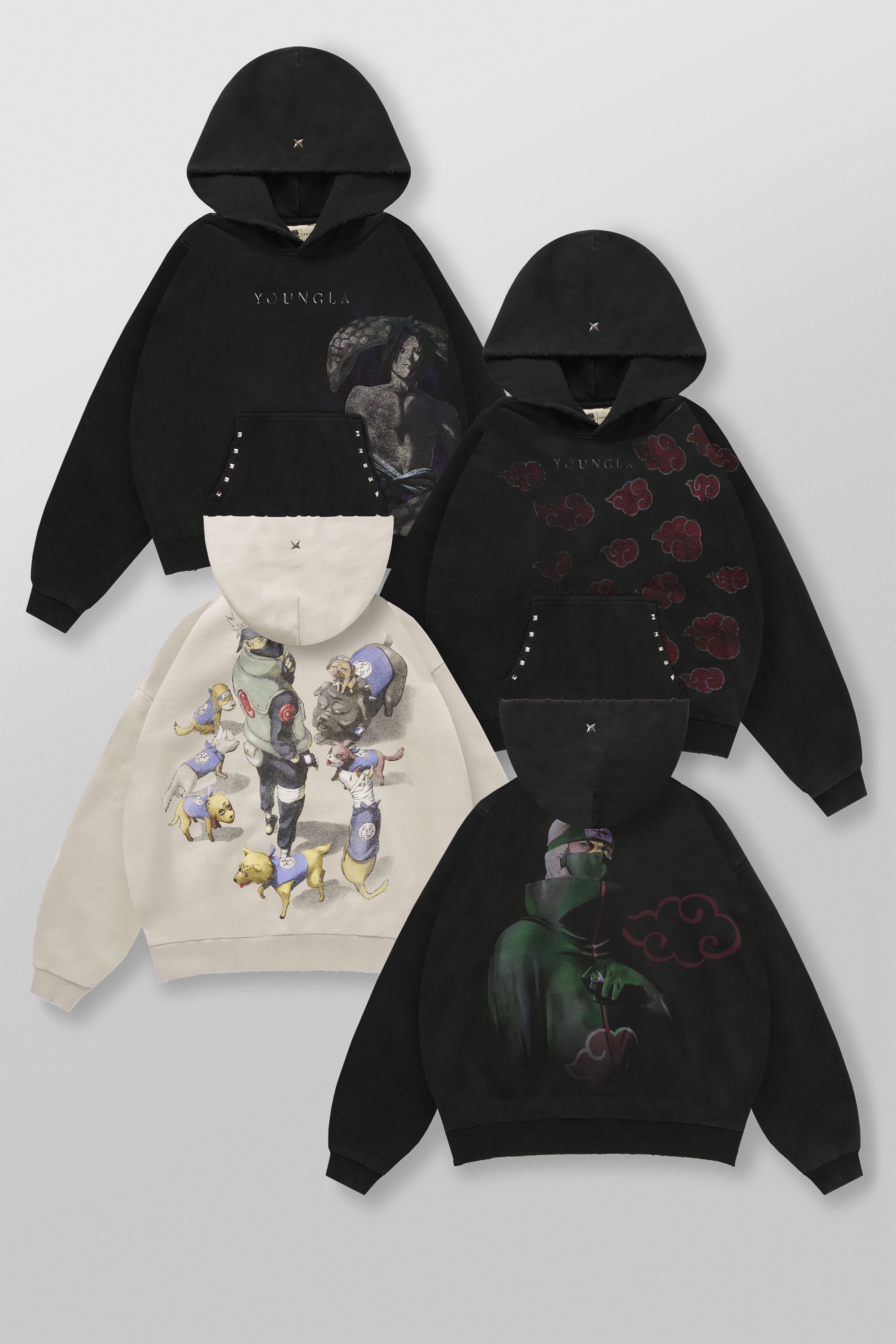 5083 - Naruto Stud Artwork Hoodies