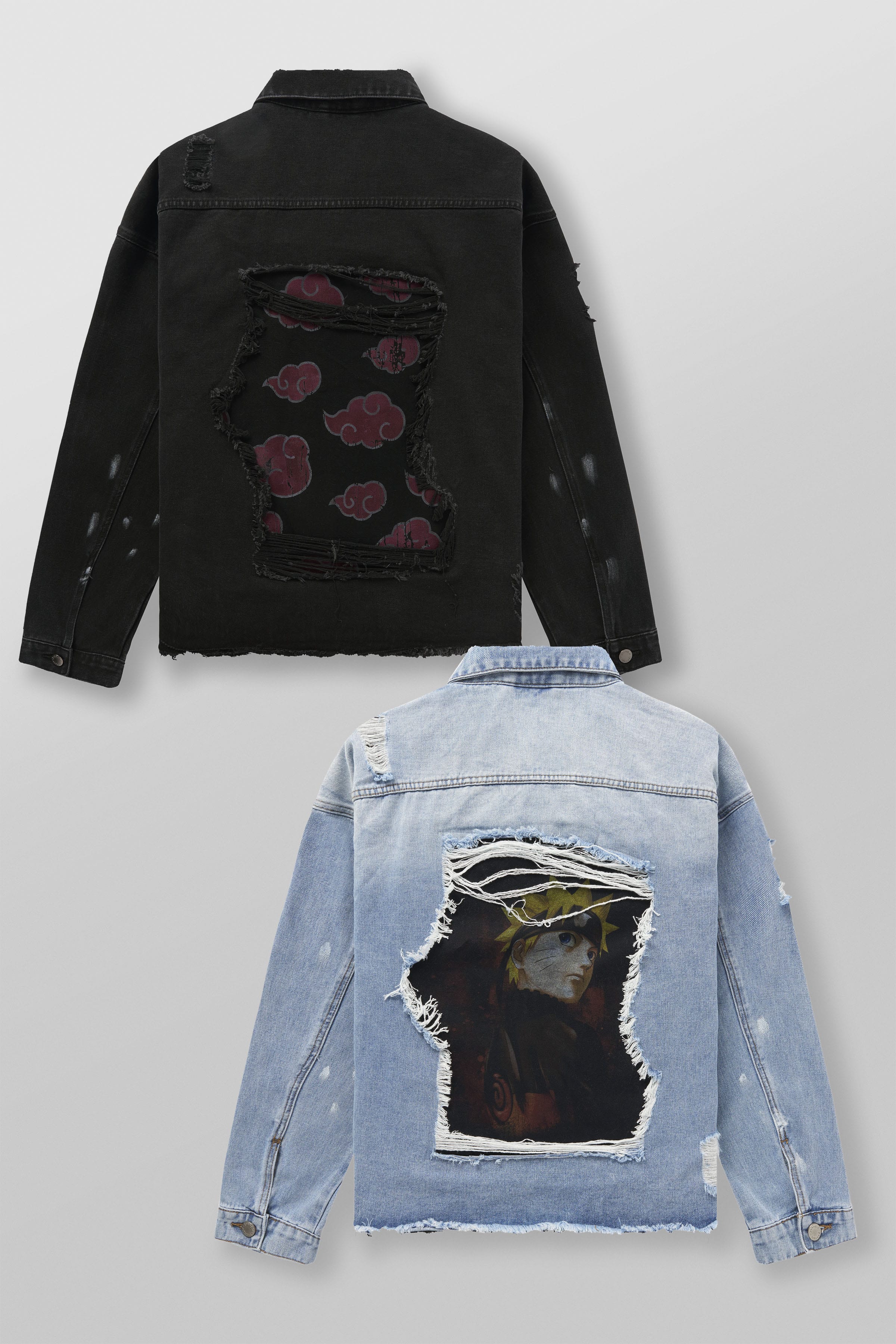 5133 - Naruto Distressed Denim Jackets