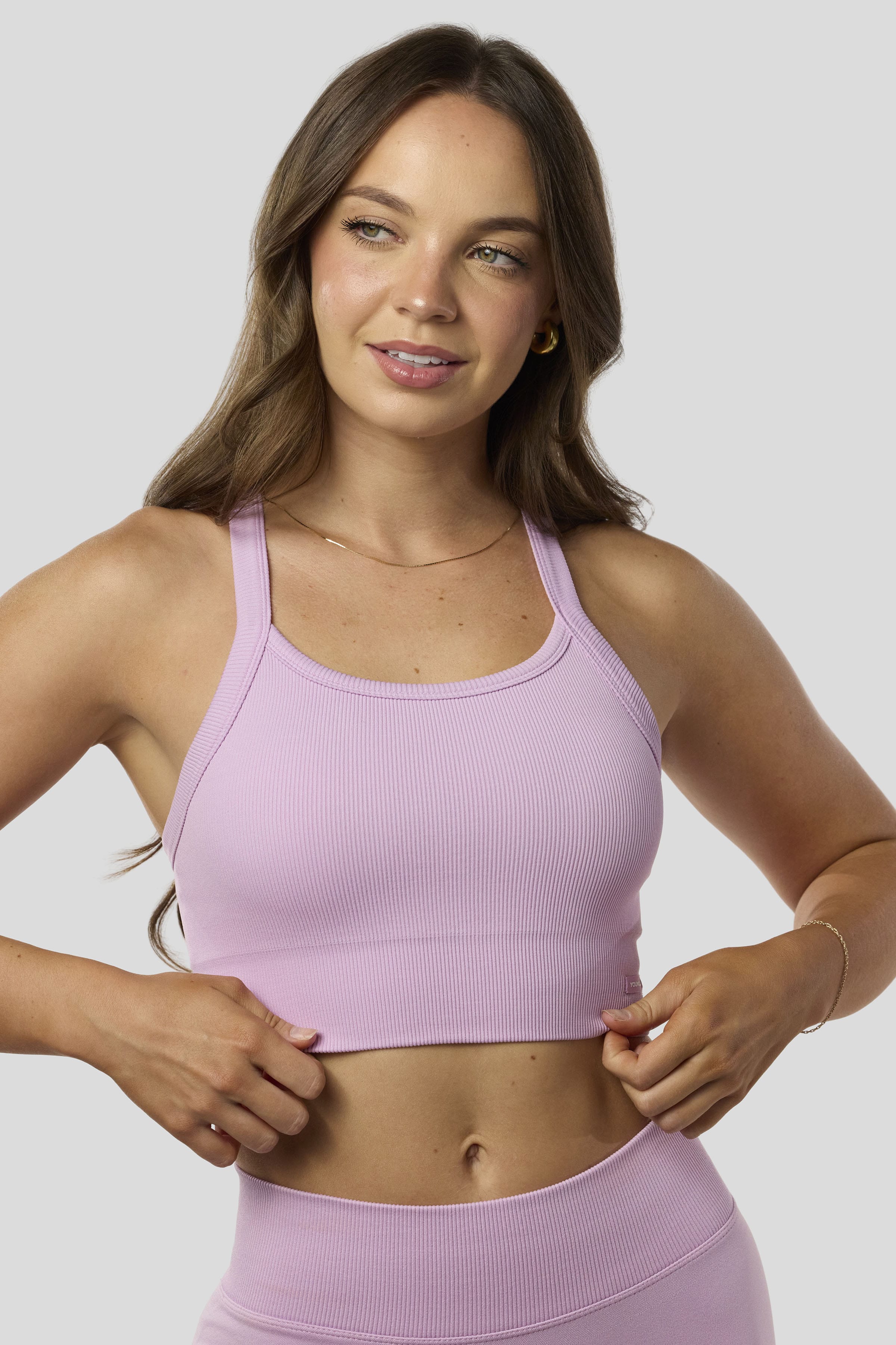 W3147 - Pulse Seamless Racerback Crop Tank - August 20th