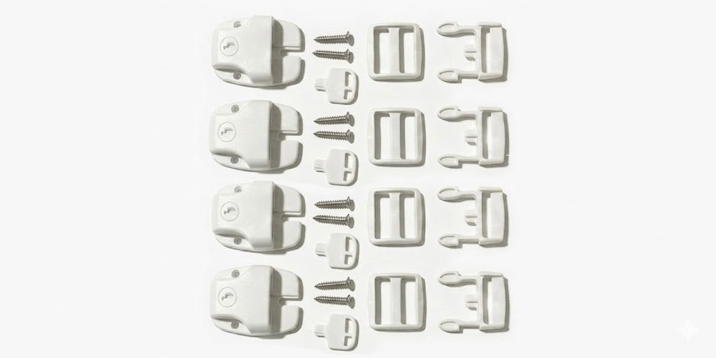 Spa Cover Latch and Buckle Hardware Kit (4-pack)